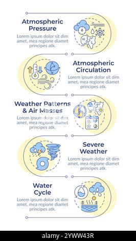Atmospheric phenomena infographic design template Stock Vector