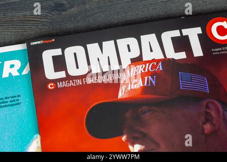 Close-up of the magazine COMPACT MAGAZIN. Federal Minister of the Interior Nancy Faeser wanted to have the magazine banned. The ban was provisionally Stock Photo