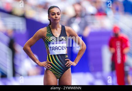 Adelle Tracey participating in the 800 meters  at the Paris 2024 Olympic Games. Stock Photo