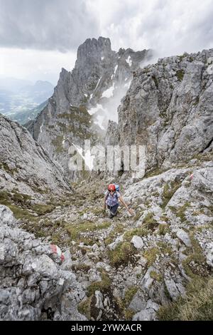 Hiking trail around Wilder Kaiser mountains, Tirol - Austria Stock ...