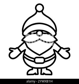 Gnome line icon. Editable vector stroke Stock Vector
