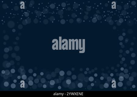 Dark blue background with a soft bokeh effect and a clear space in the center, perfect for adding text or designs. Stock Vector