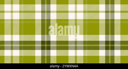 Seamless pattern timeless plaid design in green and white hues. The repetition and symmetry result in a cohesive and attractive design, perfect for te Stock Vector