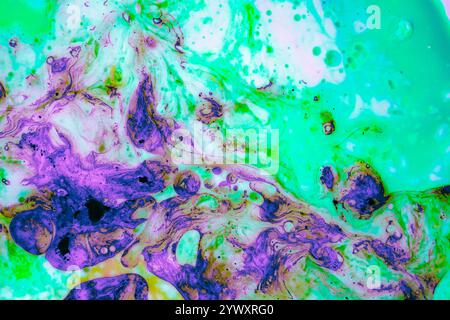 Abstract modern art. Smoothly blended liquid color shapes. Abstract artistic expression. Stock Photo