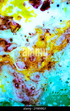 Abstract modern art. Smoothly blended liquid color shapes. Abstract artistic expression. Stock Photo