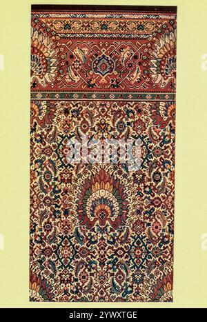 SHAH ABBAS DEVICE JACQUARD CARPET DESIGN Displaying the Shah Abbas device, resting upon a background of the characteristic " Herati " design from ' Oriental carpets, runners and rugs and some Jacquard reproductions ' by Sydney Humphries, Published by Adam and Charles Black 1910 Stock Photo