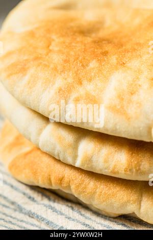 Homemade Greek PIta Bread Ready to Eat Stock Photo