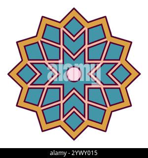 Beautiful seamless Islamic pattern with geometric shapes and arabesque design, perfect for Ramadan and Eid decorations. Stock Vector