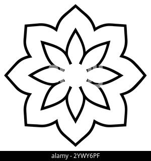 Islamic and Arabic style pattern design of mandala elegant silhouette Stock Vector