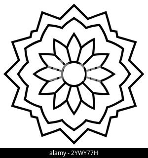 Islamic and Arabic style pattern design of mandala elegant silhouette Stock Vector