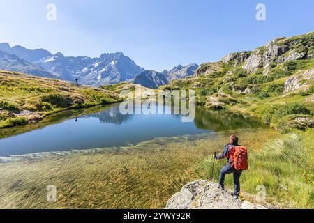 Lac du Lauzon, Arvieux, Alpes-de-Haute-Provence, France Stock Photo