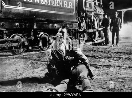 Anthony Quinn, on-set of the western film, 'Last Train From Gun Hill', Paramount Pictures, 1959 Stock Photo