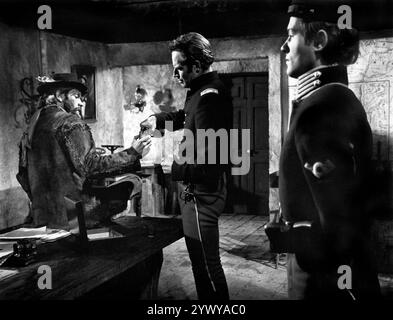 Charlton Heston, on-set of the western film, 'Major Dundee', Columbia Pictures, 1965 Stock Photo