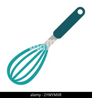 Colorful Kitchen Whisk Icon Stock Vector