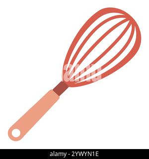 Colorful Kitchen Whisk Icon Stock Vector