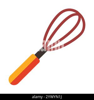 Colorful Kitchen Whisk Icon Stock Vector