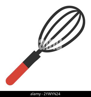 A basic, silhouette illustration of a whisk, perfect for use in culinary or food-related projects. Stock Vector