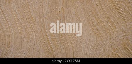 Grainy and brush painted pastel pale yellow color background Stock Photo