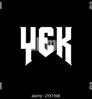 YEK letter logo design for technology company. YEK logo design black ...