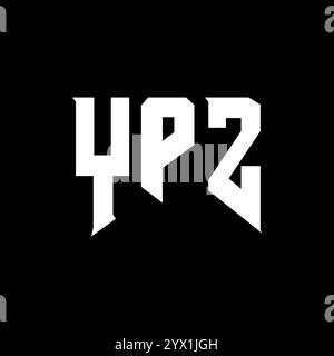 YPZ letter logo design for technology company. YPZ logo design black ...
