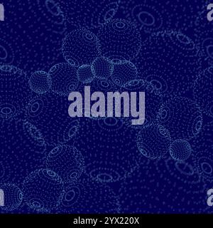 Abstract texture with spheres from dots. Vector illustration Stock Vector