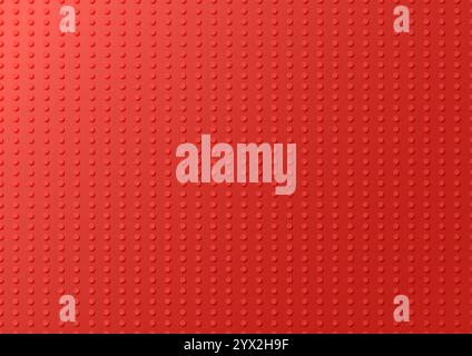 Bright red background with a pattern of small raised dots. This vibrant texture is perfect for creating modern designs, abstract graphics, and bold de Stock Vector