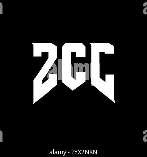 ZCC letter logo design for technology company. ZCC logo design black ...