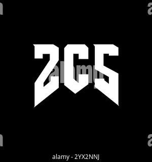 ZCS letter logo design for technology company. ZCS logo design black ...