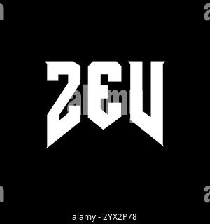 ZEV letter logo design for technology company. ZEV logo design black ...