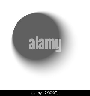 Set of realistic round shadow and shadow effect. Poster, flyer, business card, banner shadow collection. Vector shadows isolated on transparent Stock Vector