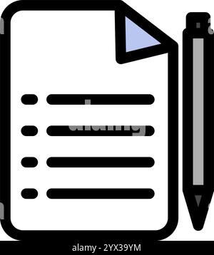 Document with bullet points icon symbol - to do or task list with bullet points Stock Vector