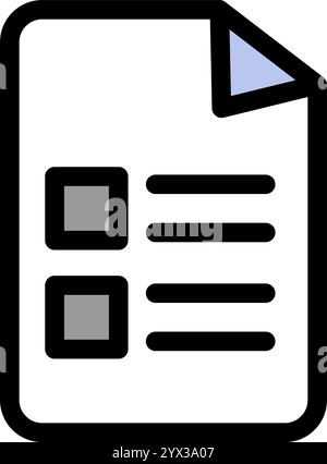 Document with bullet points icon symbol - to do or task list with bullet points Stock Vector