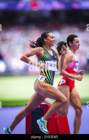 Adelle Tracey participating in the 800 meters  at the Paris 2024 Olympic Games. Stock Photo