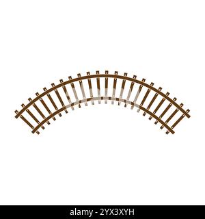 railroad tracks logo vector icon symbol illustration design template Stock Vector