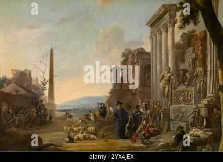 The Study of Art at Rome, 1662. Stock Photo