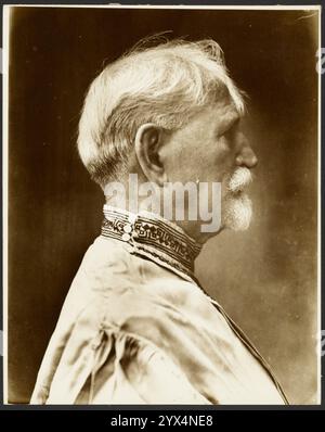 The Last Self-Portrait of Alphonse-Marie Mucha, negative about 1937; print about 1980. Stock Photo