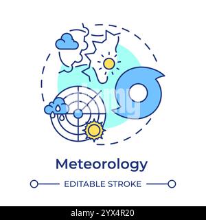 Meteorology multi color concept icon Stock Vector