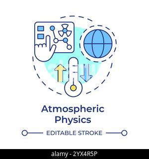 Atmospheric physics multi color concept icon Stock Vector