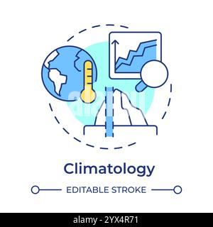 Climatology multi color concept icon Stock Vector