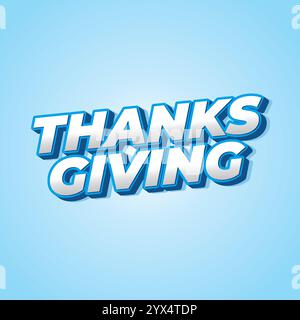 Thanksgiving text effect design for social media ads Stock Vector