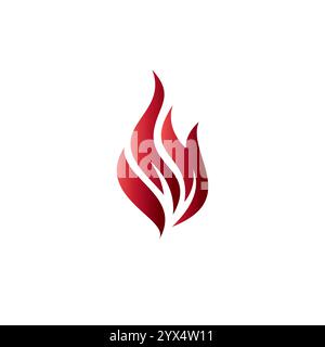 Fire Logo Icon Vector Illustration. Flame Logo Stock Vector