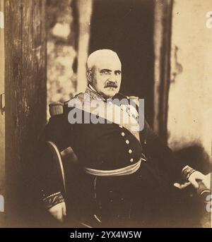 Marechal Pelissier., 1855.  Additional Info: Three-quarter length portrait of a man in military uniform. Stock Photo