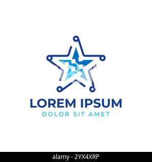 star tech logo vector icon illustration Stock Vector