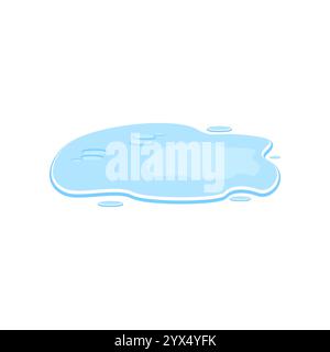 Water spill vector illustration isolated on white background Stock Vector