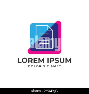 vector document logo icon isolated Stock Vector