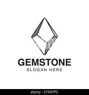 gemstone logo template vector illustration Stock Vector