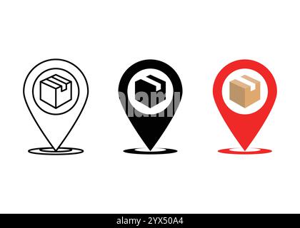 receive order in pick up and collection point, delivery services, icon vector illustration Stock Vector