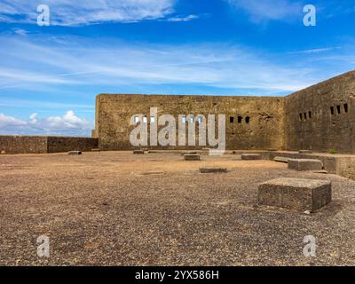 Brean Down Fort a Victorian naval fortification on the Bristol Channel in North Somerset south west England UK built in1860s as a Palmerston Fort. Stock Photo