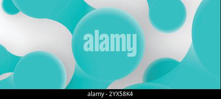 Metaballs shapes abstract  geometric background. Vector art. Stock Vector