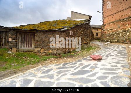 Black town of El Muyo, Segovia, Spain Stock Photo